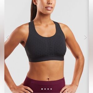 Lume Six Cirra High Impact Sports Bra Black Italian Fabric Size L (8-10)